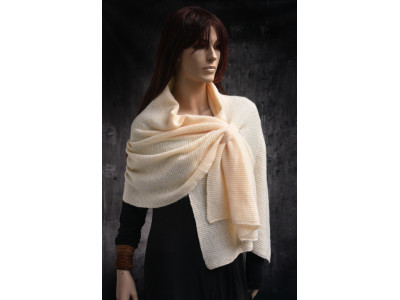 Omslagdoek met lus, offwhite