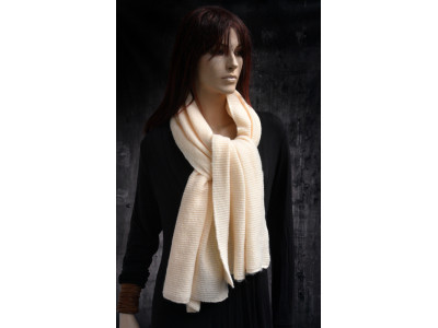 Omslagdoek met lus, offwhite
