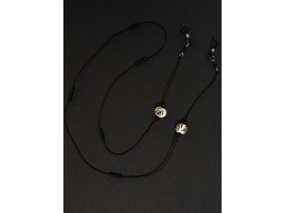 Handgemaakt design brillenkoordje, zwart-wit