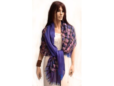 Wollen casual sjaaltje, uniseks, paars