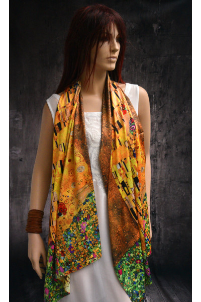 Mooie soepele glanzende sjaal, Gustav Klimt