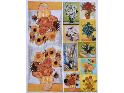 Mooie glanzende soepele sjaal, schilderijen van Gogh