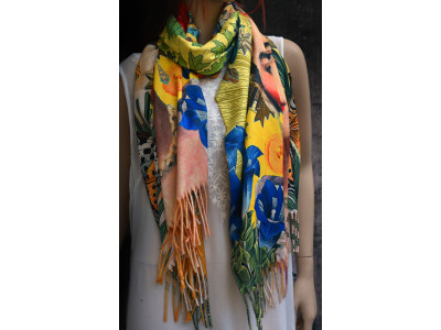 Warme sjaal met kunst Frida Kahlo