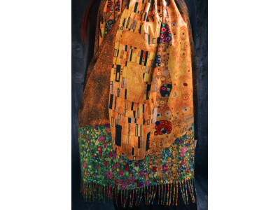 Warme sjaal met een kus van Klimt