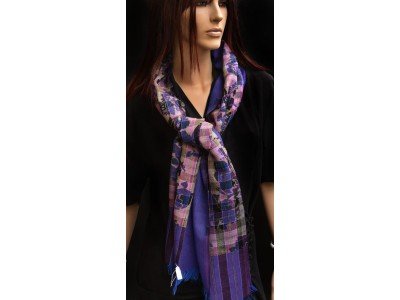 Wollen casual sjaaltje, uniseks, paars