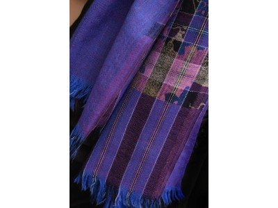 Wollen casual sjaaltje, uniseks, paars