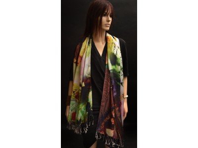 Zijde pashmina sjaal, film, liefde, valt soepel