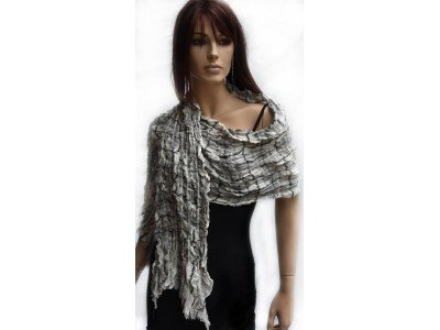 Zwart, wit, grijs casual sjaaltje