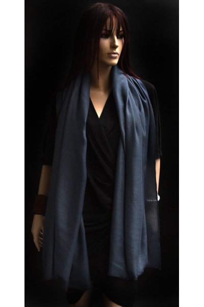 Echte pashmina sjaal of stola XL, donker grijs