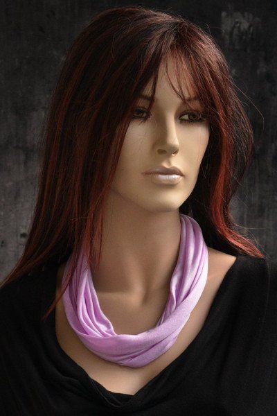 Rond zijden jersey sjaaltje, pastel violet, (middelste kwaliteit dikte)
